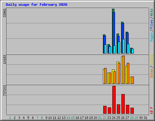 Daily usage for February 2026