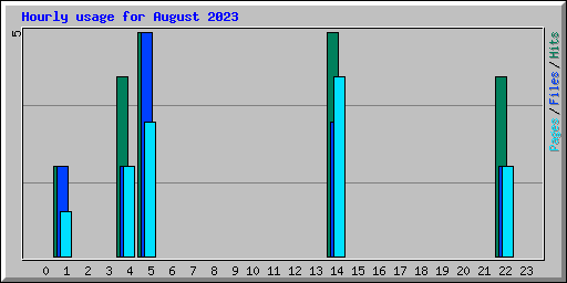 Hourly usage for August 2023