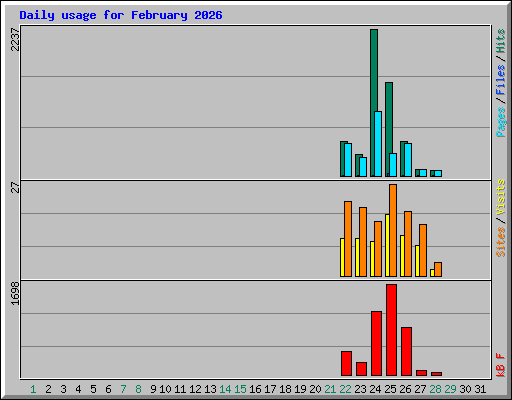 Daily usage for February 2026