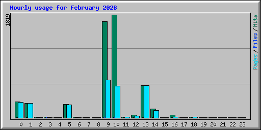 Hourly usage for February 2026